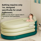 Foldable Inflatable Adult Bathtub with R1.2M Pump Compact Home Spa for Steam & Detox