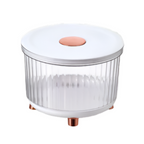 10KG Clear Plastic Food Storage Bin with Lid – White