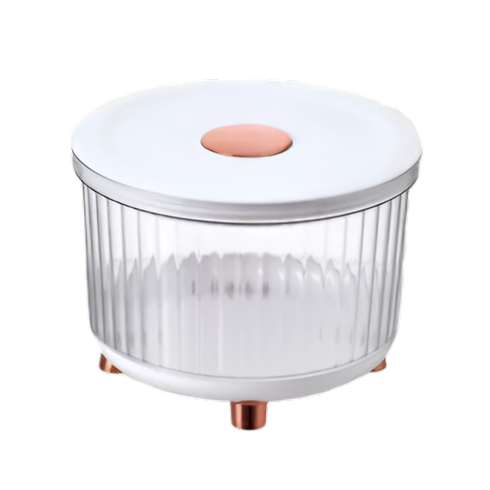 10KG Clear Plastic Food Storage Bin with Lid – White