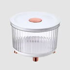 10KG Clear Plastic Food Storage Bin with Lid – White