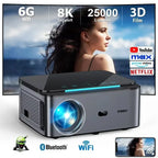 8K Home Projector with Android 9 and Manual Focus