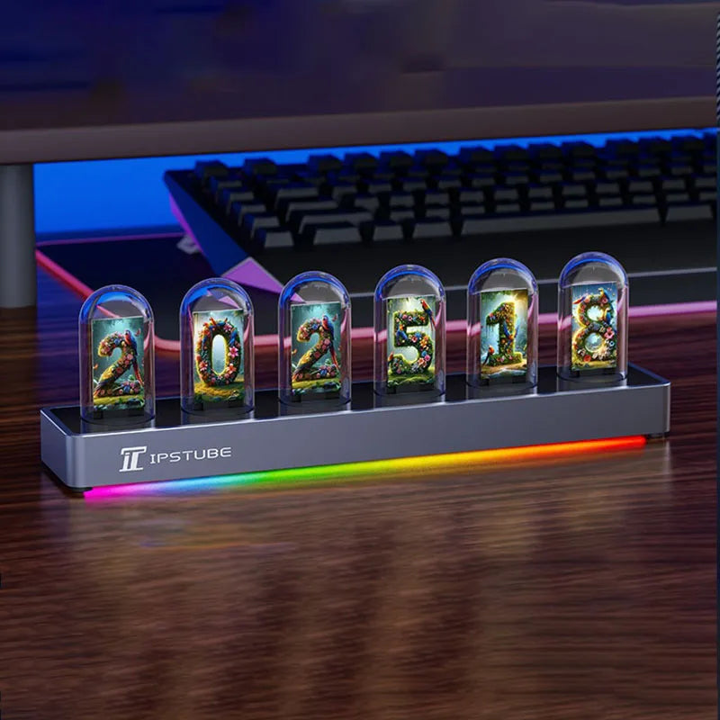 Color-Changing Digital Tube Clock for Office or Bedroom