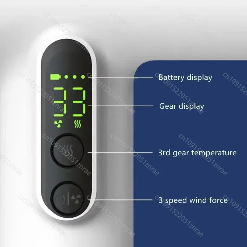 Portable USB Cordless Hair Dryer with Temperature Control