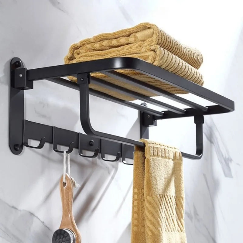 Bathroom Towel Storage Rack, Square Tube, Heavy Duty