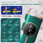 IPL Hair Removal Device Green with Sapphire Cooling Tech