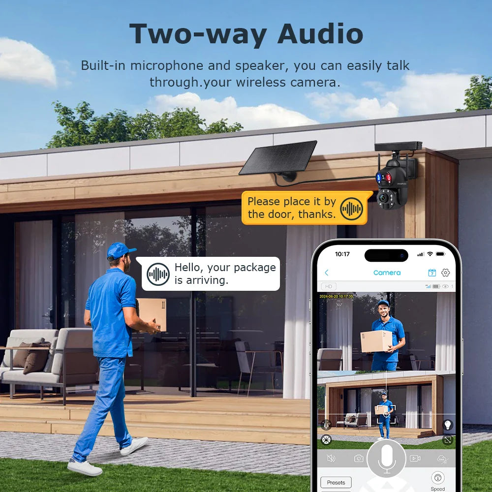8MP 36x Zoom Solar WIFI Outdoor Security Camera