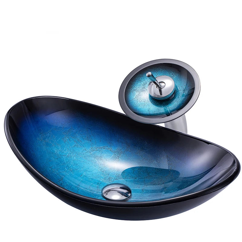 Creative Ingot-Style Glass Washbasin for Modern Bathrooms