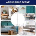 Transparent Acrylic Round End Table – Compact Accent Table for Lounge & Home