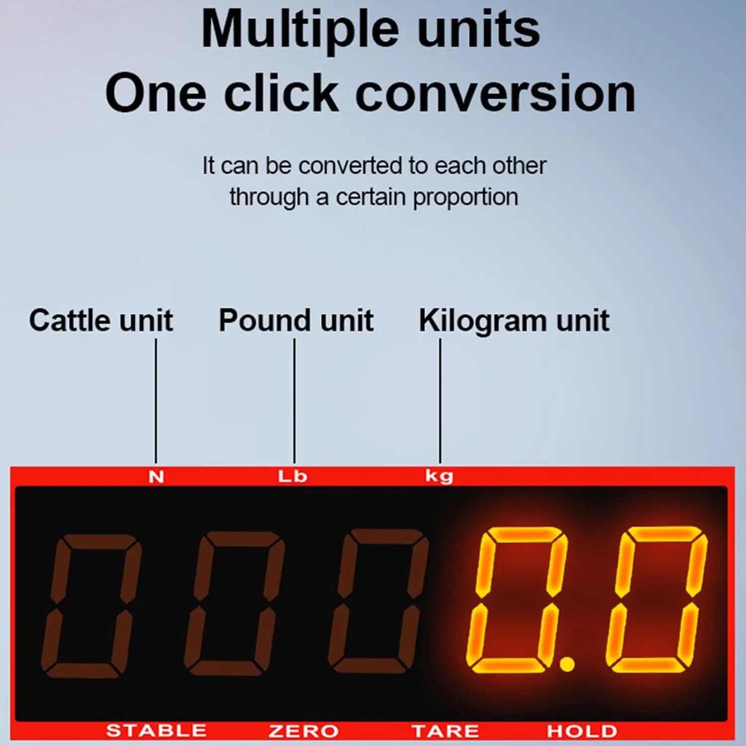 125kg Digital Hanging Scale with LED Display & Remote Control