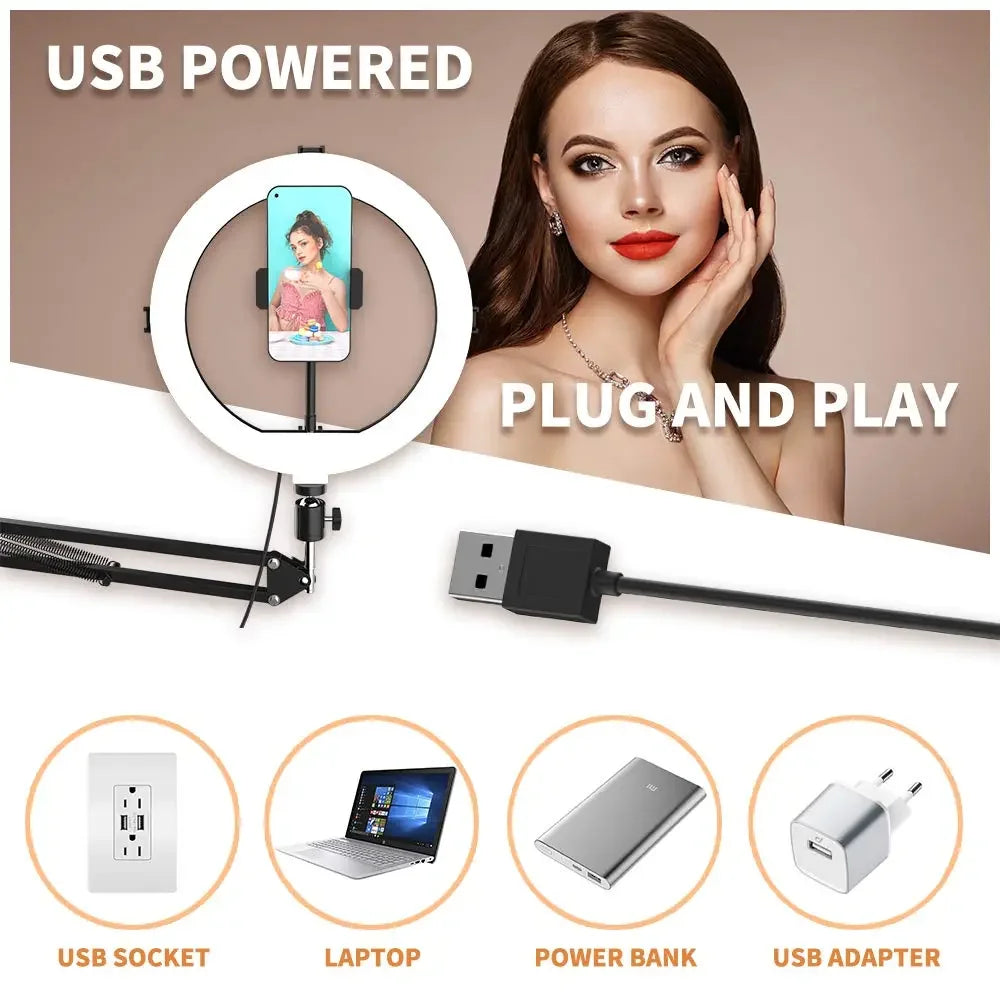 10-inch LED Selfie Ring Light 10inch With Stand