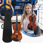 Full Size Beginner Violin Set with Case & Accessories