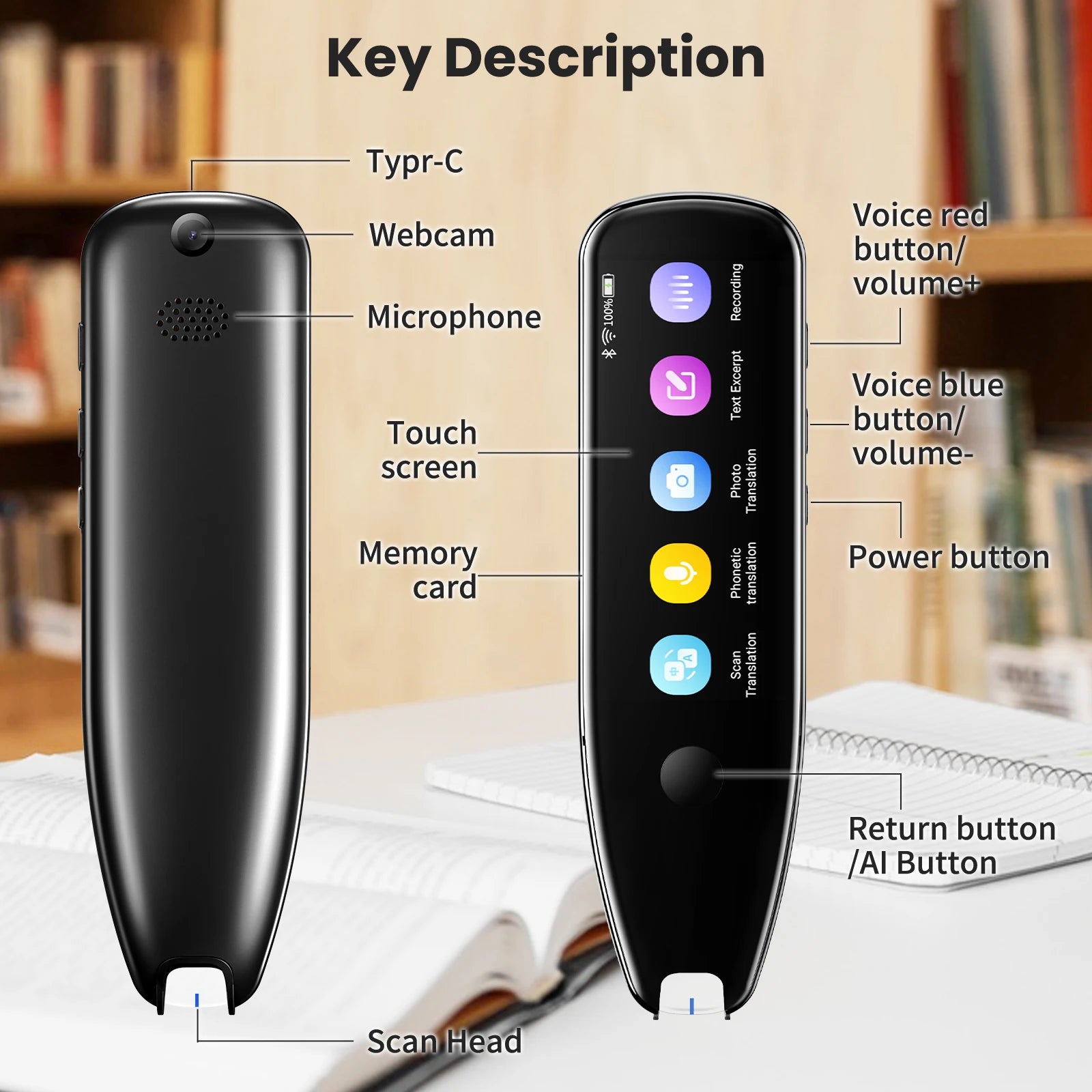 Portable Multi-Language Translator Pen for Travel & Study