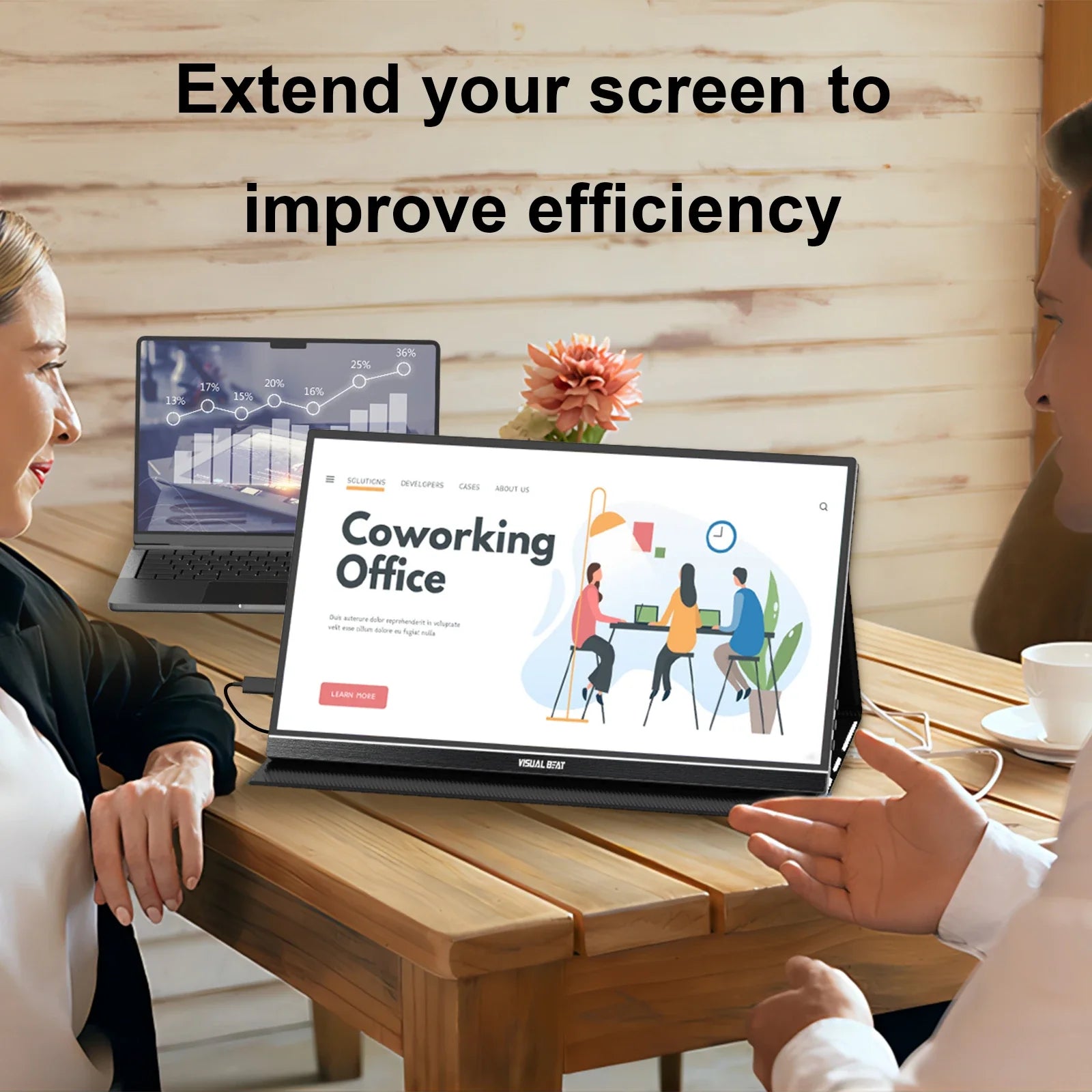 15.6" Portable Touchscreen Monitor 1080P FHD HDR