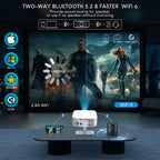 Home Theater Projector with Auto Focus and Bluetooth 5.2