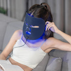 LED Light Therapy Face Mask – Blue, 4 Modes, Rechargeable, 3000mAh