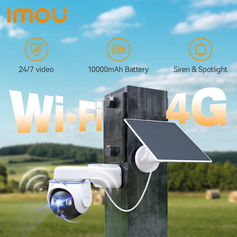 Outdoor PTZ Security Camera with Spotlight and 128GB SD