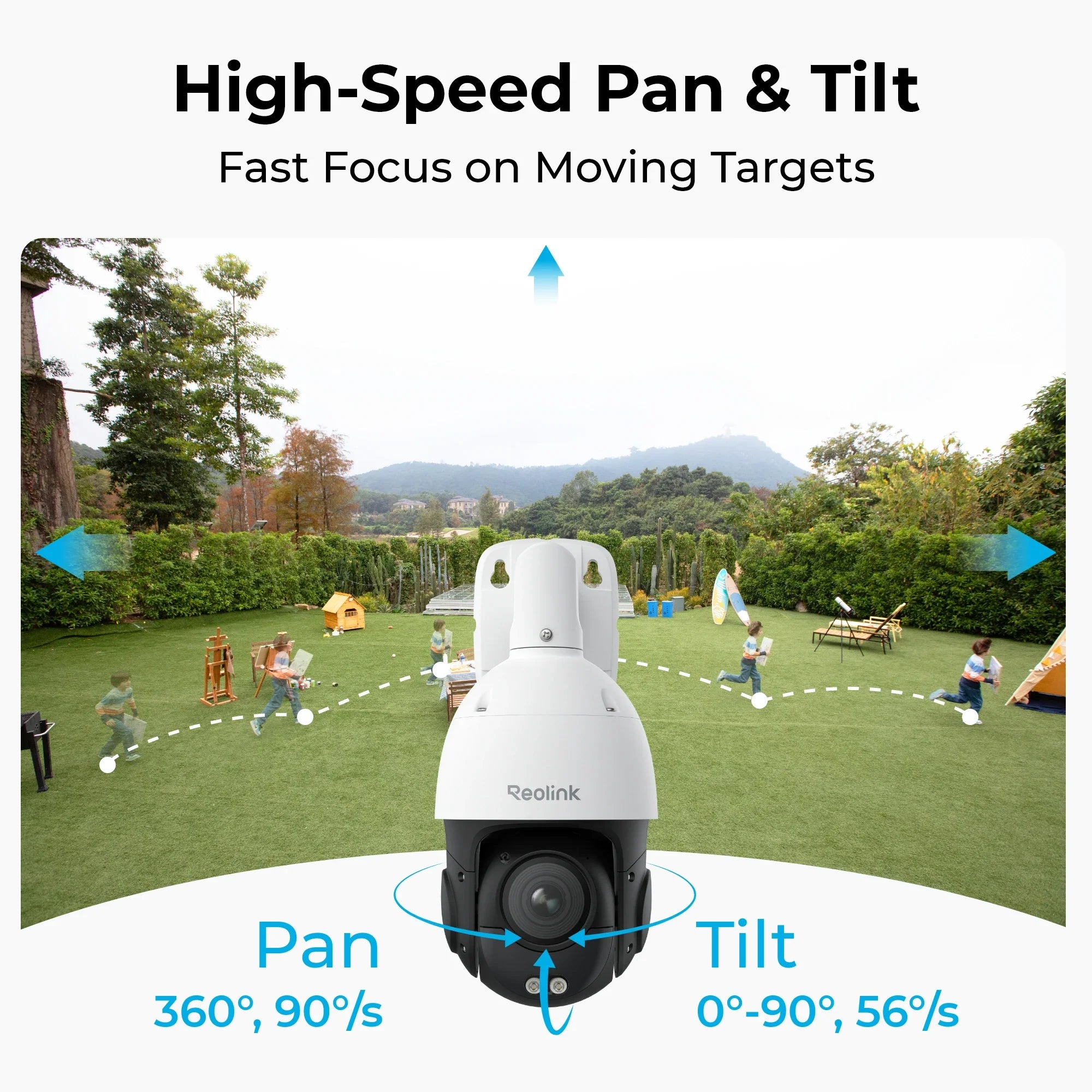PTZ Outdoor IP Camera with Auto-Tracking & 60m IR