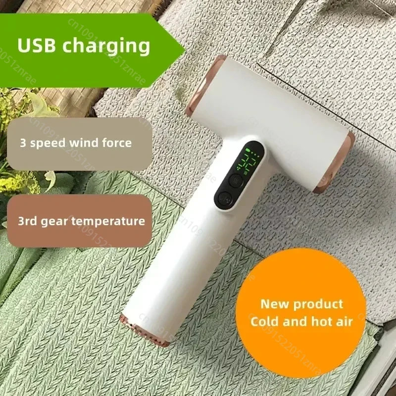 Portable USB Cordless Hair Dryer with Temperature Control
