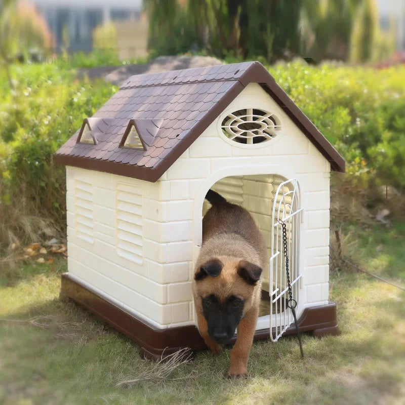 Portable Outdoor Dog House All-Season Washable Kennel for Small Pets