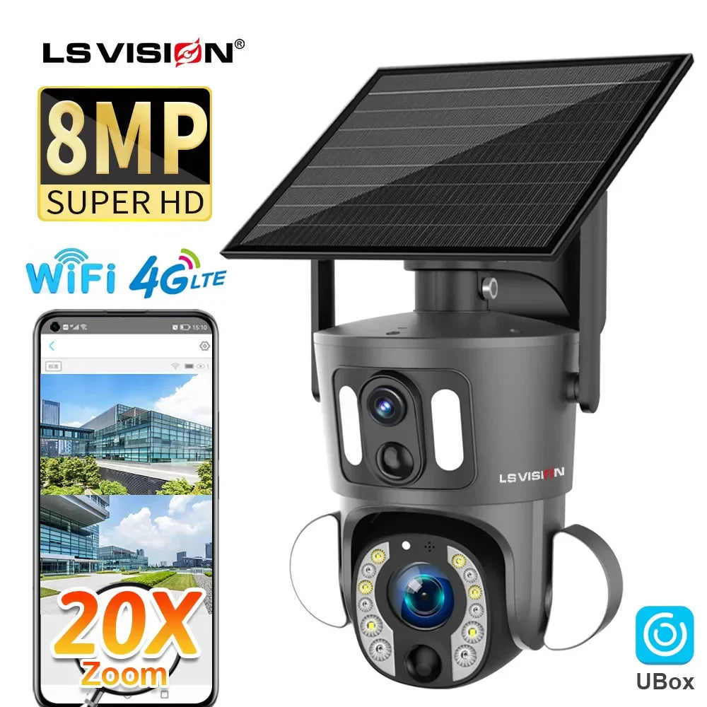 Outdoor 4G Security Camera 4K with Smart Tracking