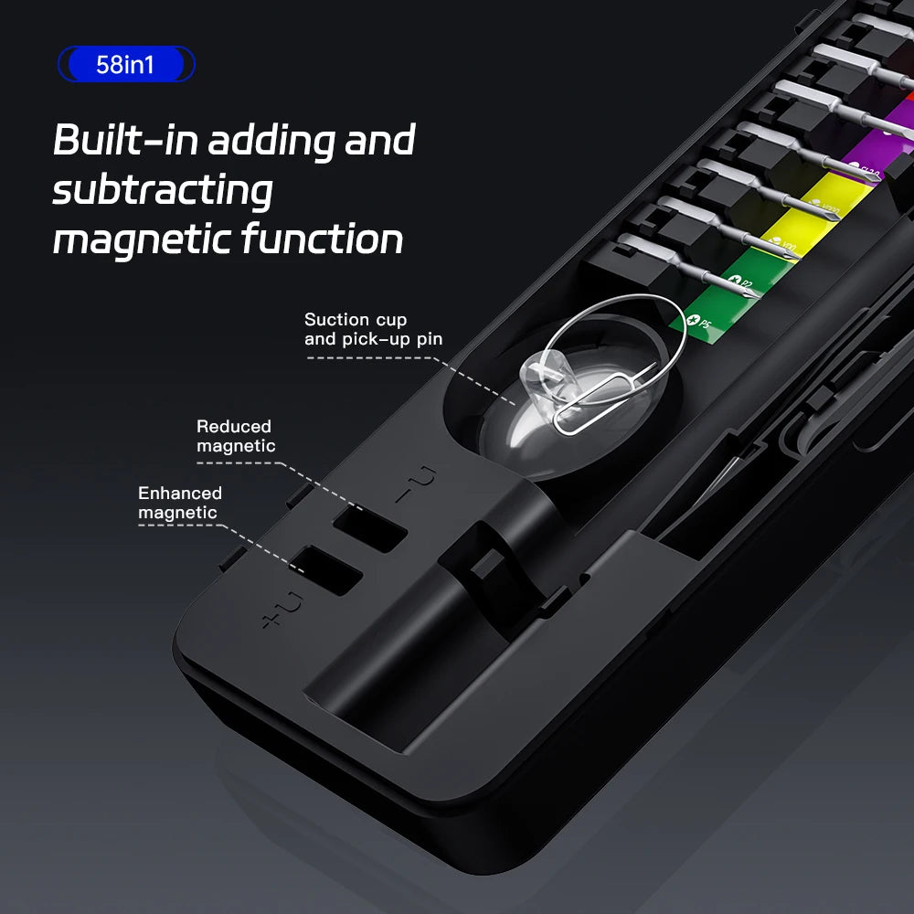 58-in-1 Rechargeable Precision Electric Screwdriver Set – Cordless Mini Tool Kit for Electronics Repair