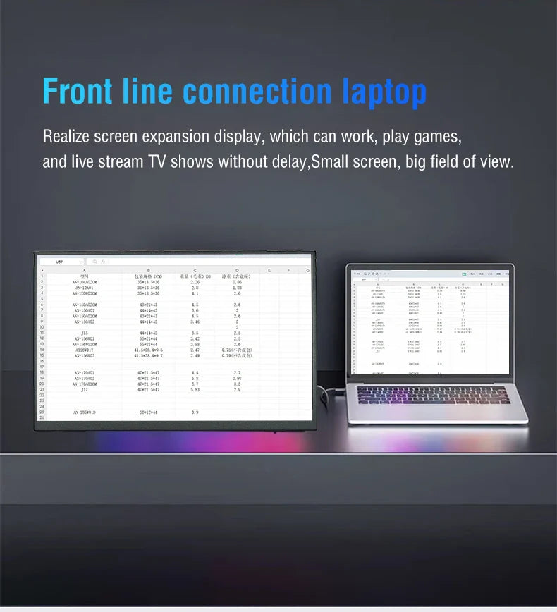 10.5-Inch Portable Monitor 1280P HDR Display for Laptop or Console