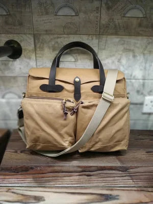 Retro Canvas Travel Bag 40x32x9cm with Zipper Closure