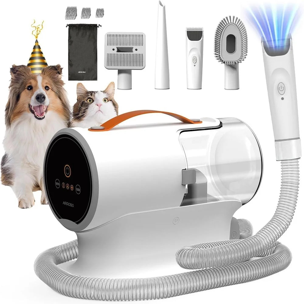 5-in-1 Pet Grooming Vacuum Kit with 12000Pa Suction