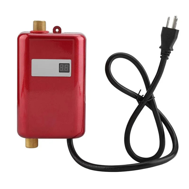Compact 3800W Tankless Hot Water Unit Instant Heating for Bathroom or Kitchen Use