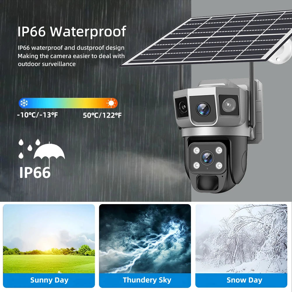 WiFi Solar Security Camera with 32GB and Night Vision