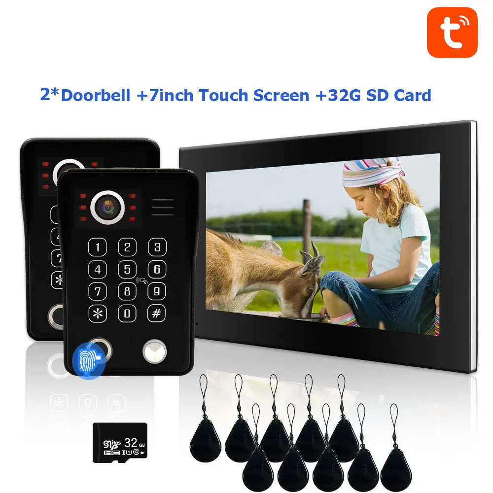 1080P Video Intercom System with Touchscreen and Motion Alerts