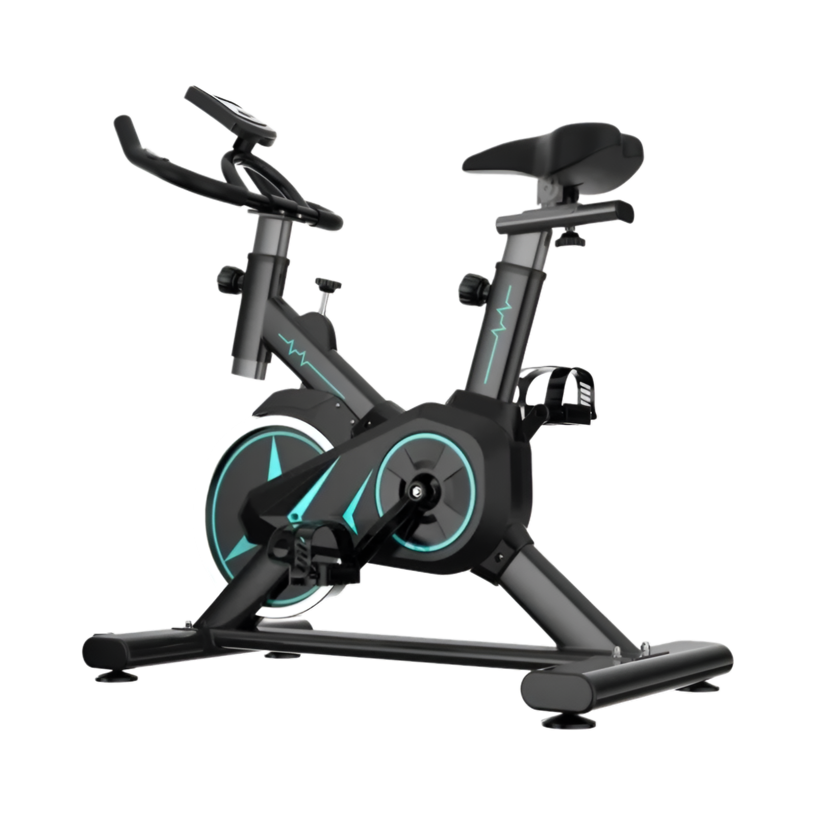 Indoor Fitness Bike with Electronic Display & Flywheel - Upgraded