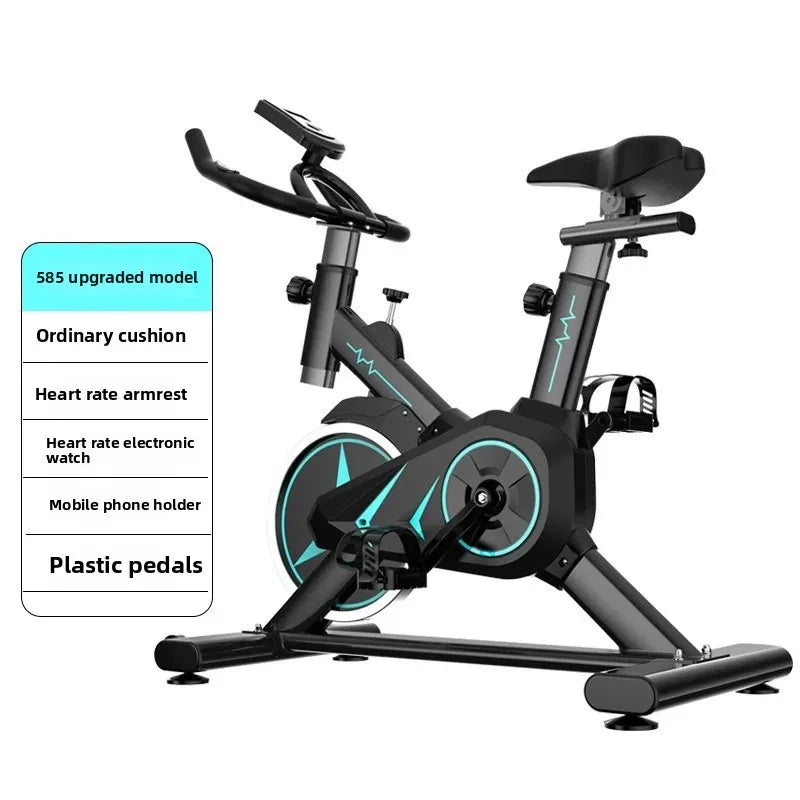 Indoor Fitness Bike with Electronic Display & Flywheel - Upgraded