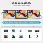 14.1-inch Portable Laptop Screen Extender with Dual FHD
