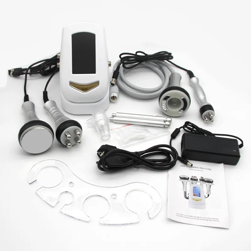 Ultrasonic Cavitation Weight Loss & Anti-Aging Face Lifting Device for Home Use White