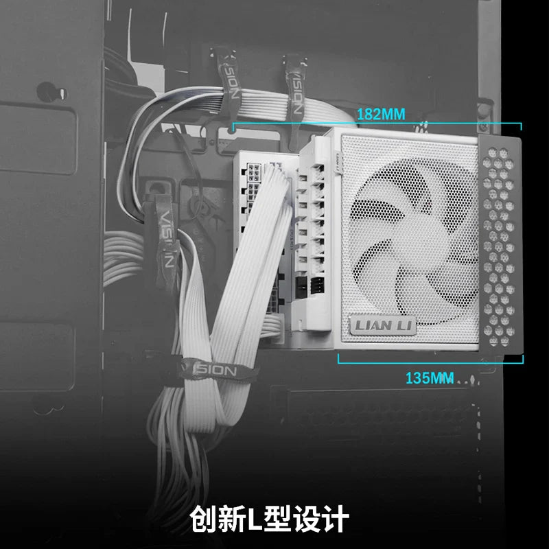 1000W Full Modular Power Supply with Gold Efficiency for Desktops - White