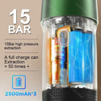 Portable Rechargeable Coffee Machine, USB Green Only USB Charging