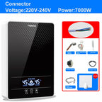 7000W Instant Water Heater Black with 7 Shower Accessories
