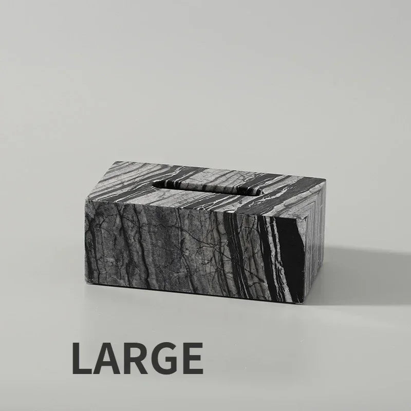Large Marble Tissue Box Square Modern Design for Home Decor