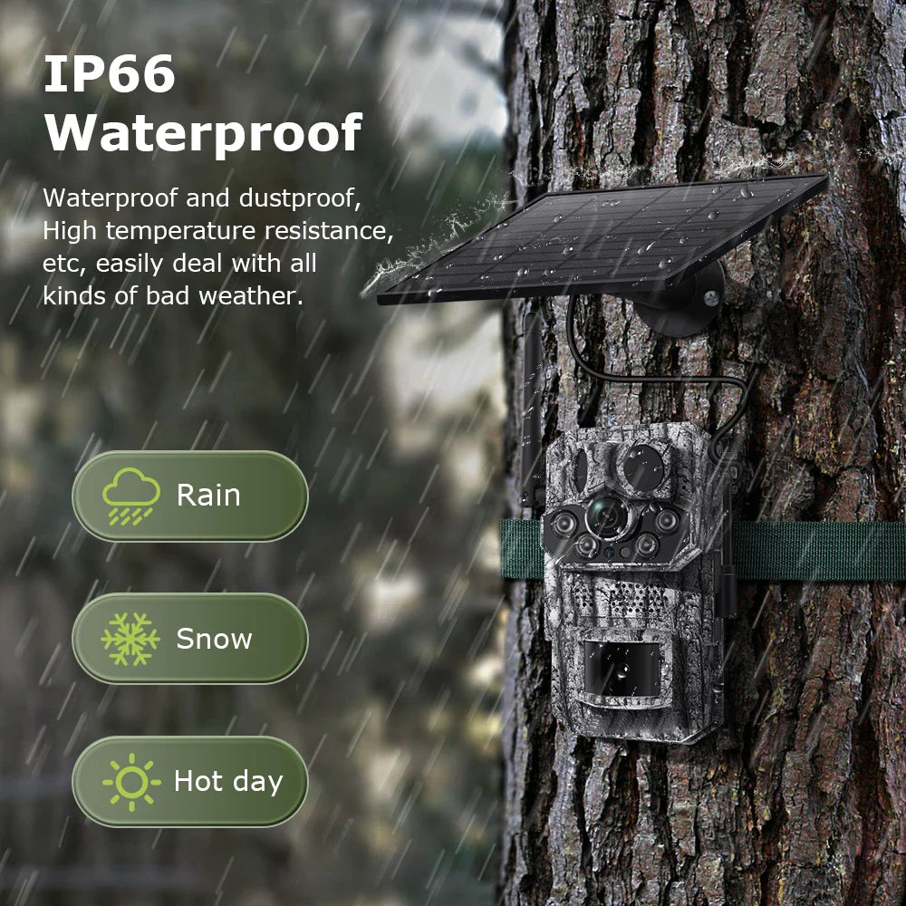Outdoor 4G Solar Security Camera 0.2s Trigger