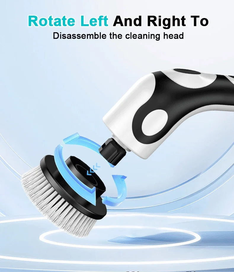 Cordless Bathroom Scrubber with Adjustable Extension Handle