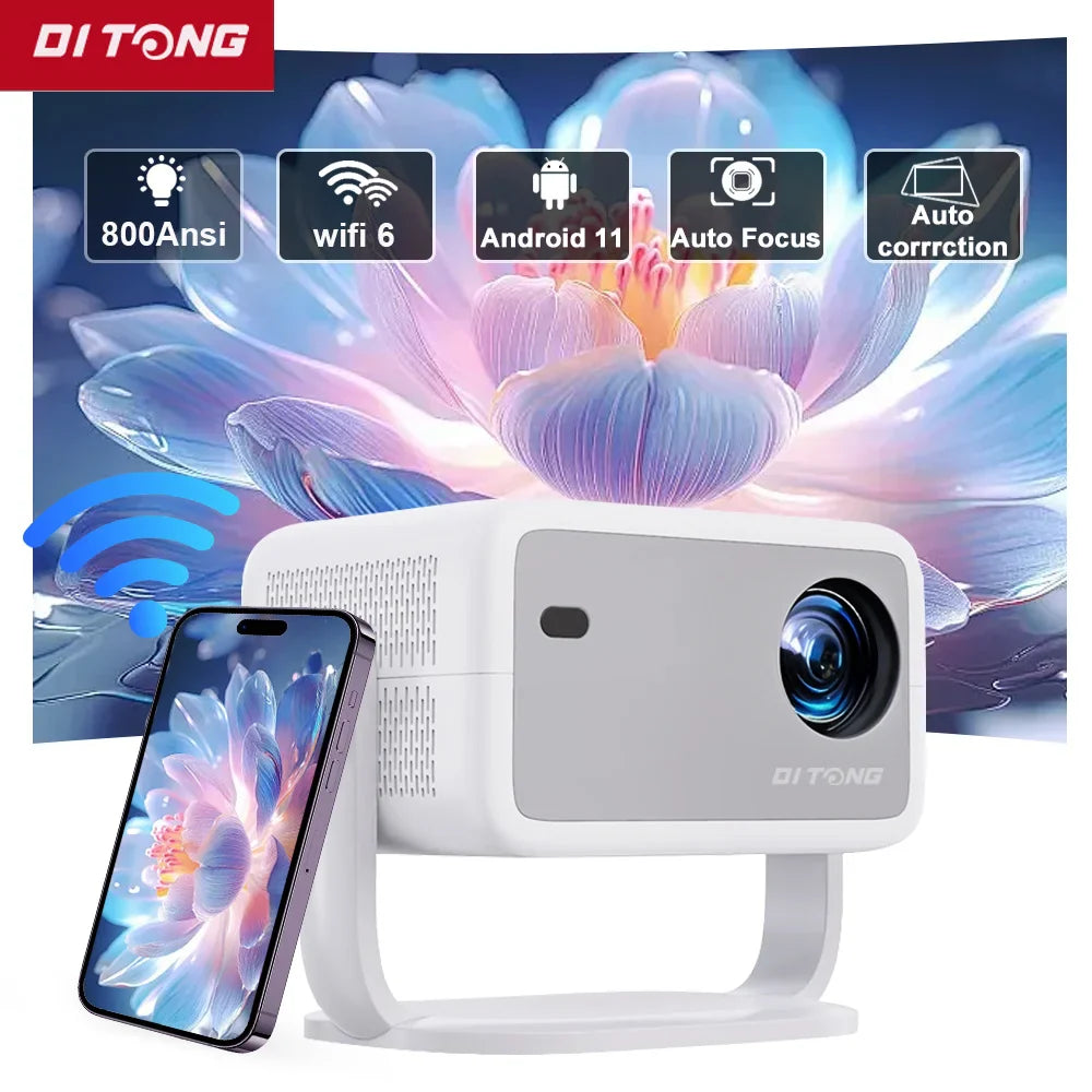 1080P Smart Projector with 150" Display and Android 11