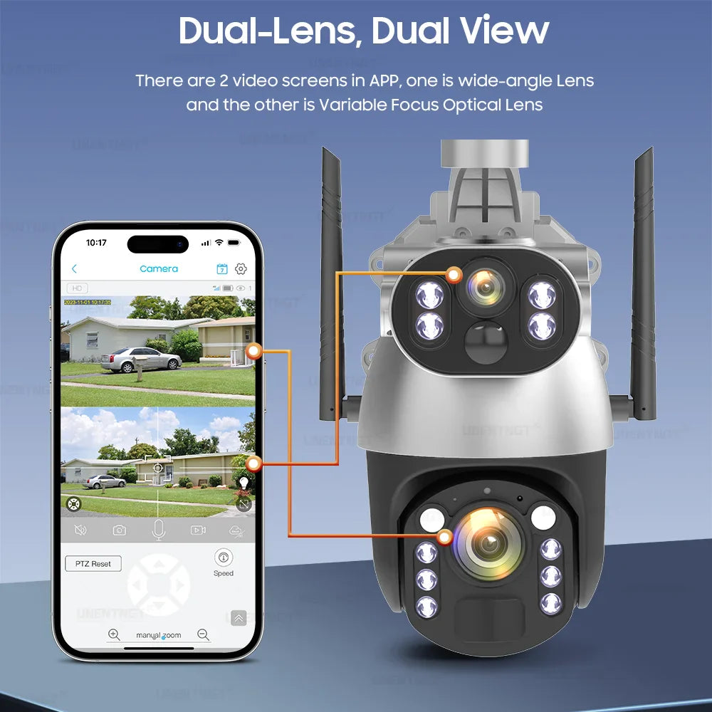 4G Solar Outdoor 8MP Zoom Security Camera