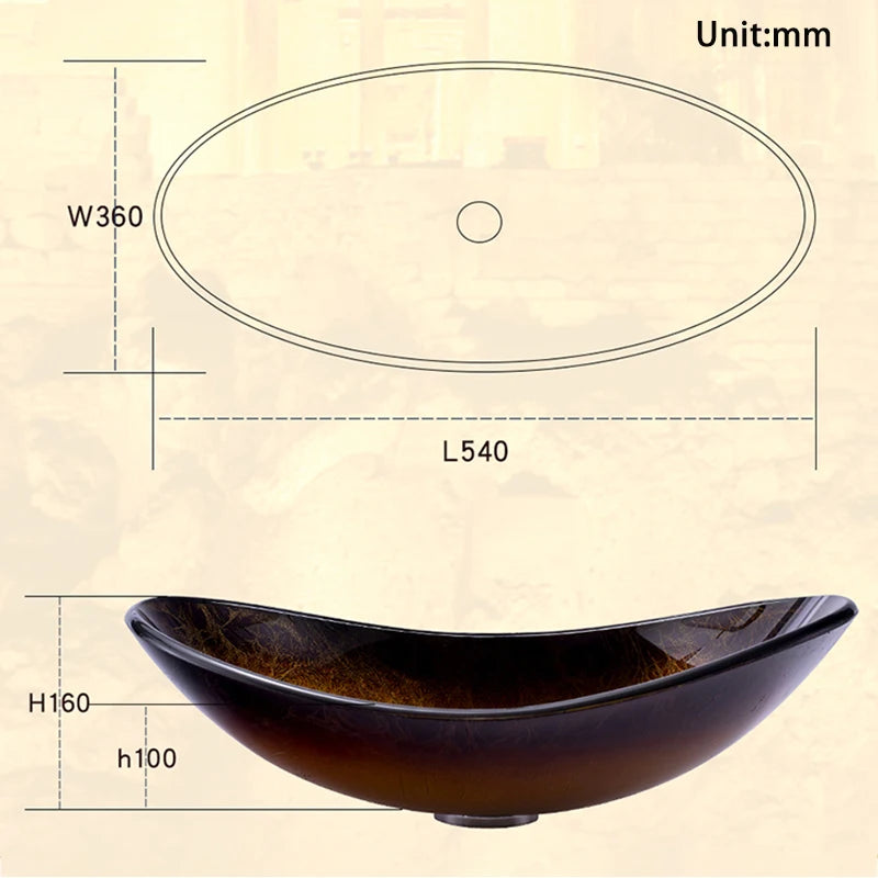 Creative Ingot-Style Glass Washbasin for Modern Bathrooms