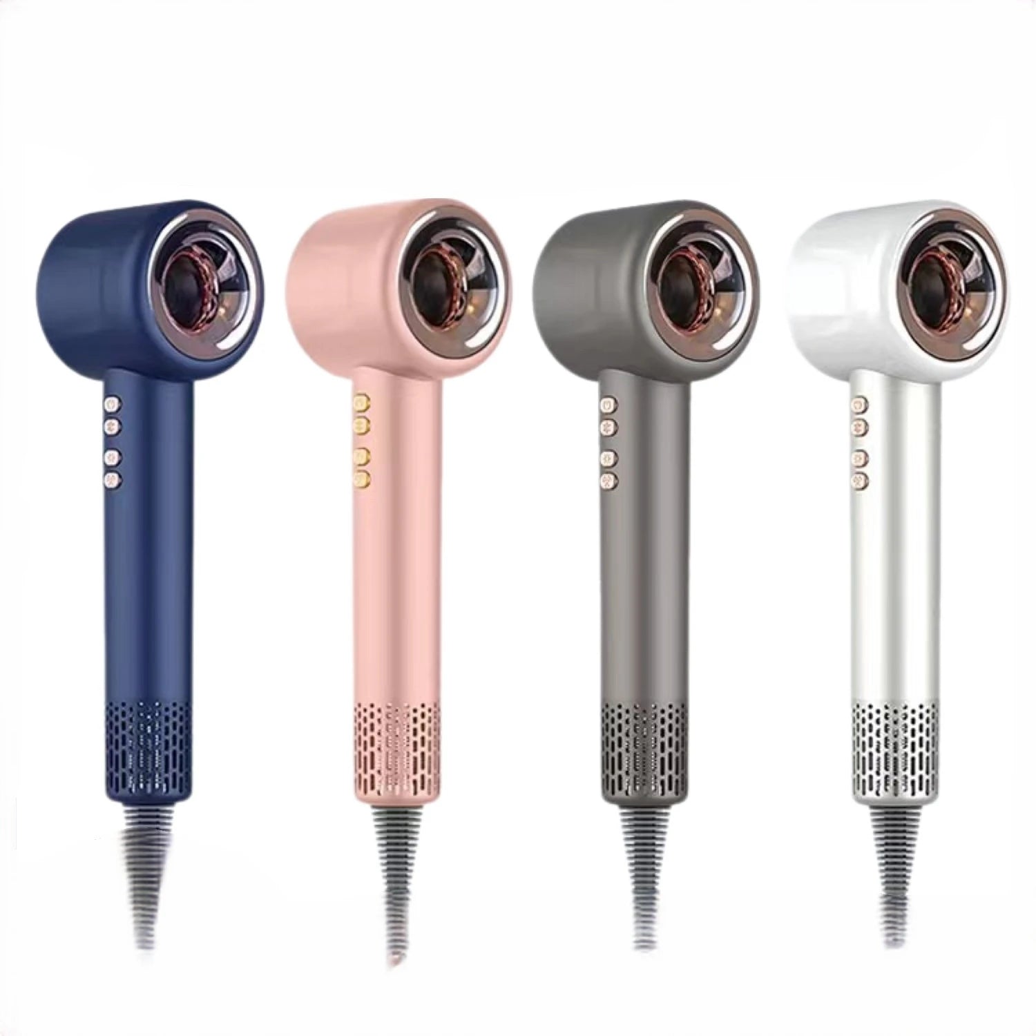 1500W Leafless Hair Dryer with Negative Ion Technology & 4 Speed Modes