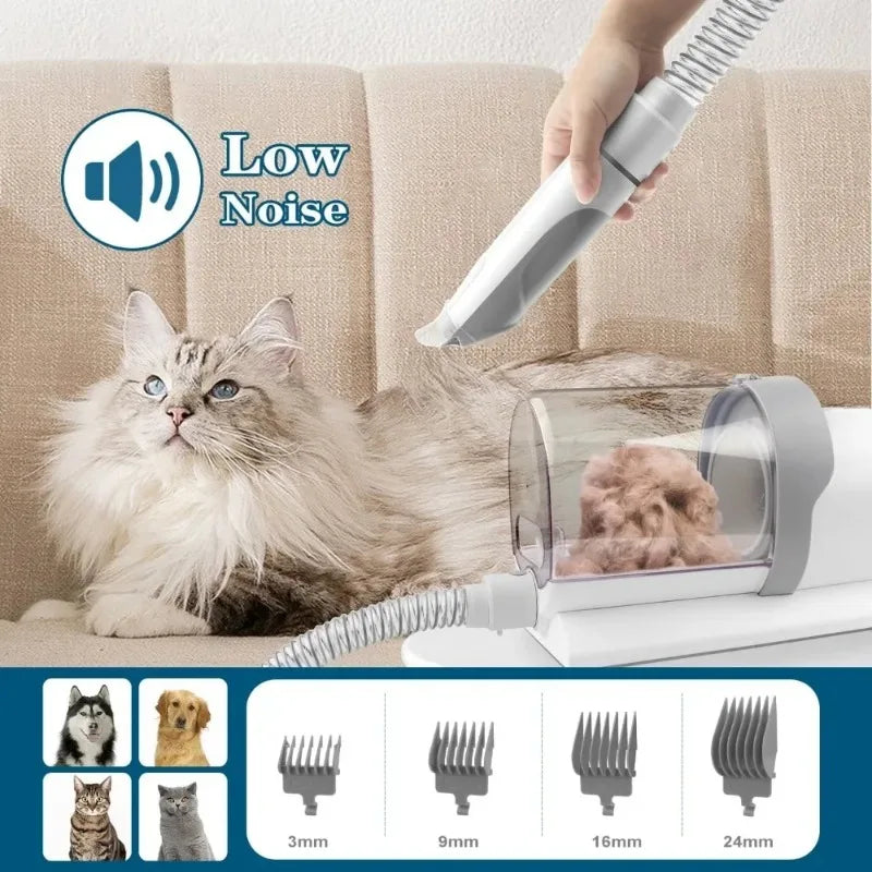 White Pet Grooming Vacuum for Dogs and Cats  5 in 1