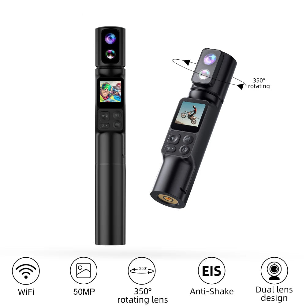 Waterproof 6K Sports Camera with Touchscreen, WiFi & Electronic Stabilization
