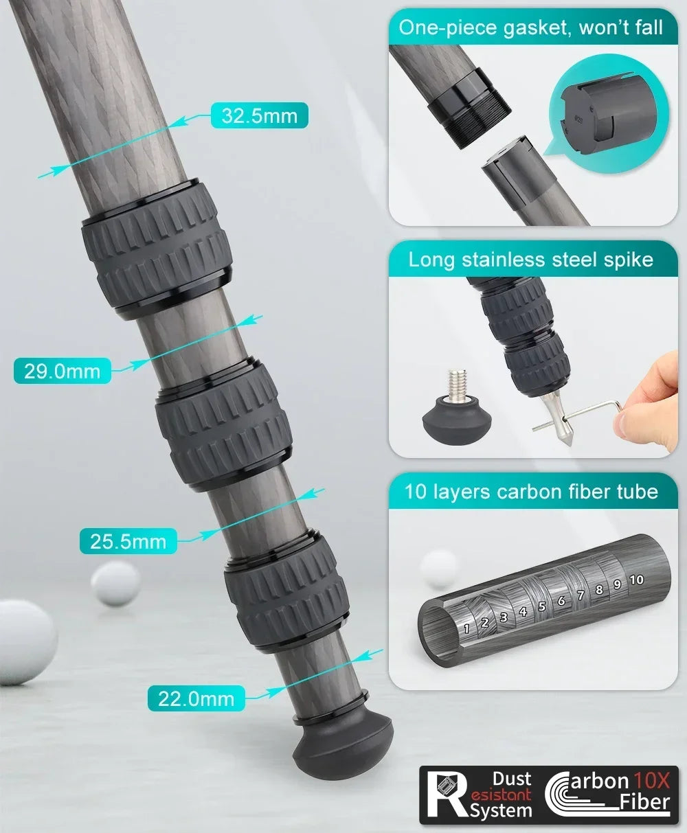 Professional 32.5mm Bowl Tripod for DSLR and Video