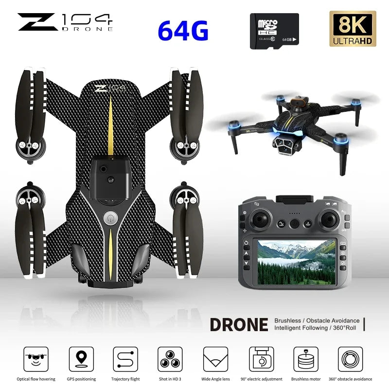 Smart GPS Drone with 1080p Camera, Screen Controller & 20min Flight
