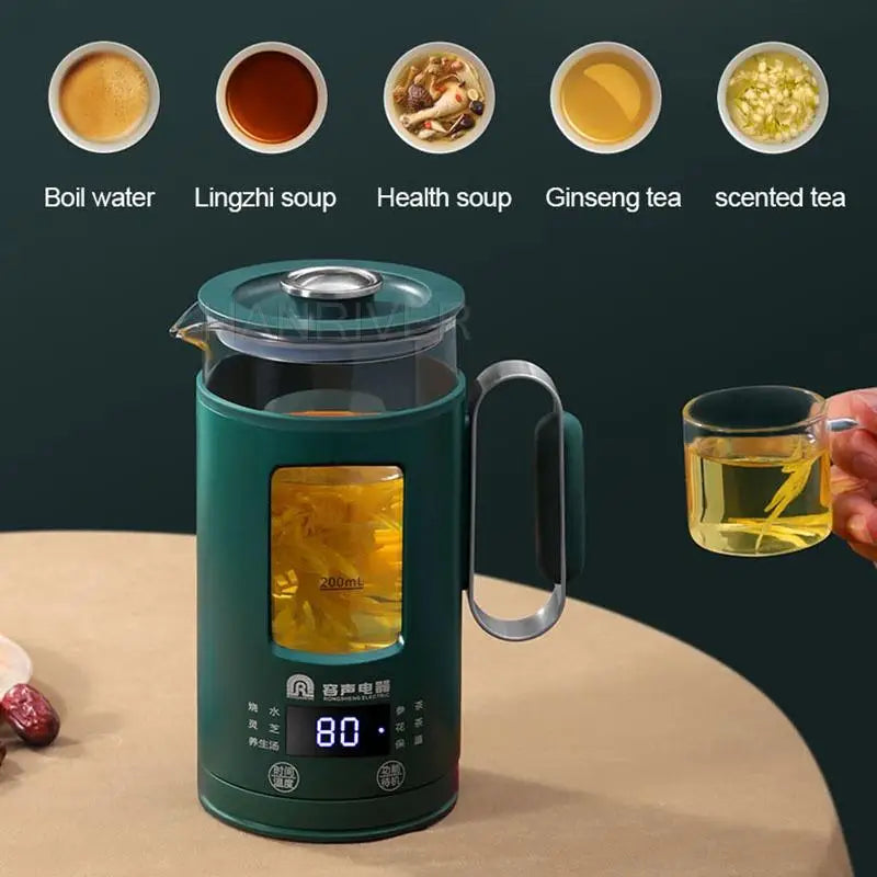 Portable Electric Kettle with Glass Pot and Filter – 0.6L Travel Tea Maker